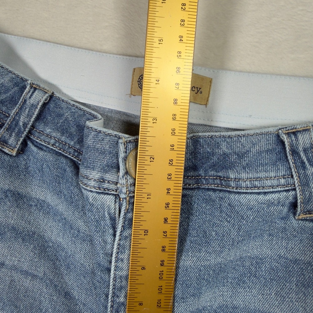 Democracy Womens Blue Denim AB Tech Crop Jeans Size 16 Relaxed Fit Casual‎ - Picture 4 of 9